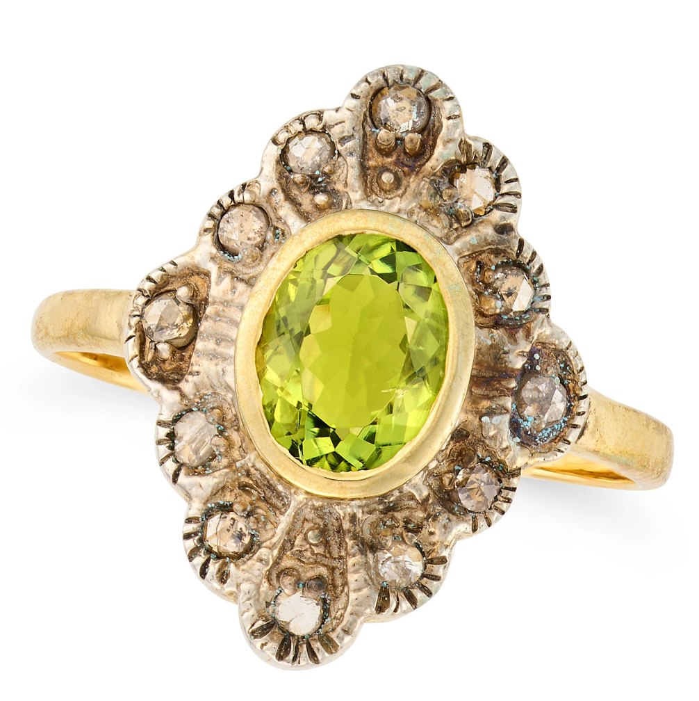 14k Tourmaline and Diamond Ring