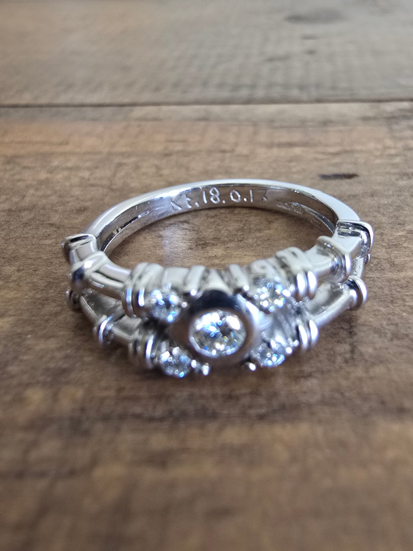 18k White Gold Bamboo Ring