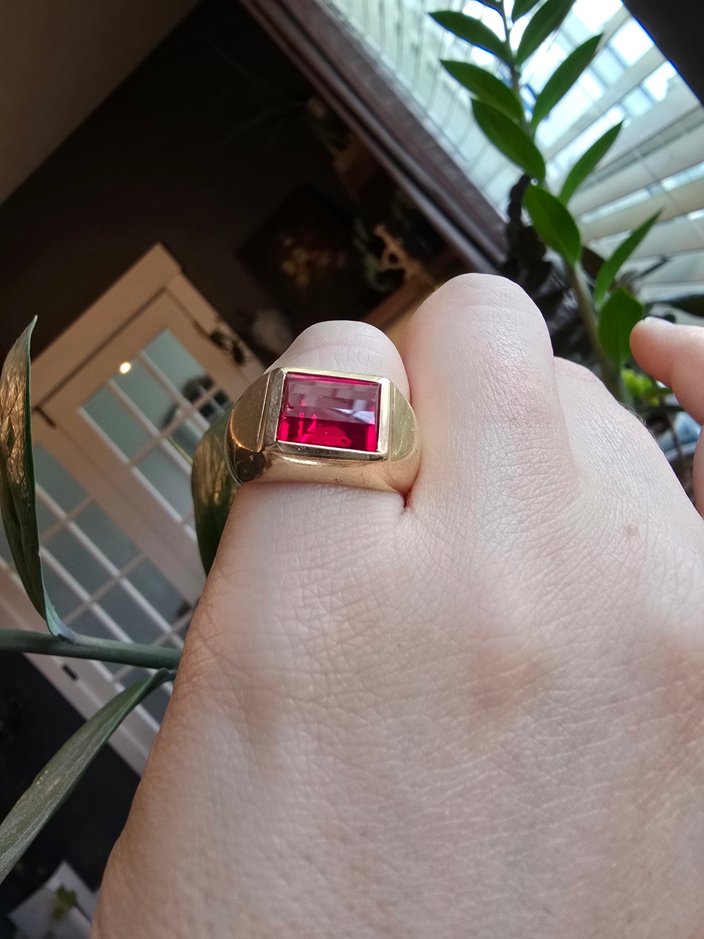 10K Yellow Gold Ruby Ring