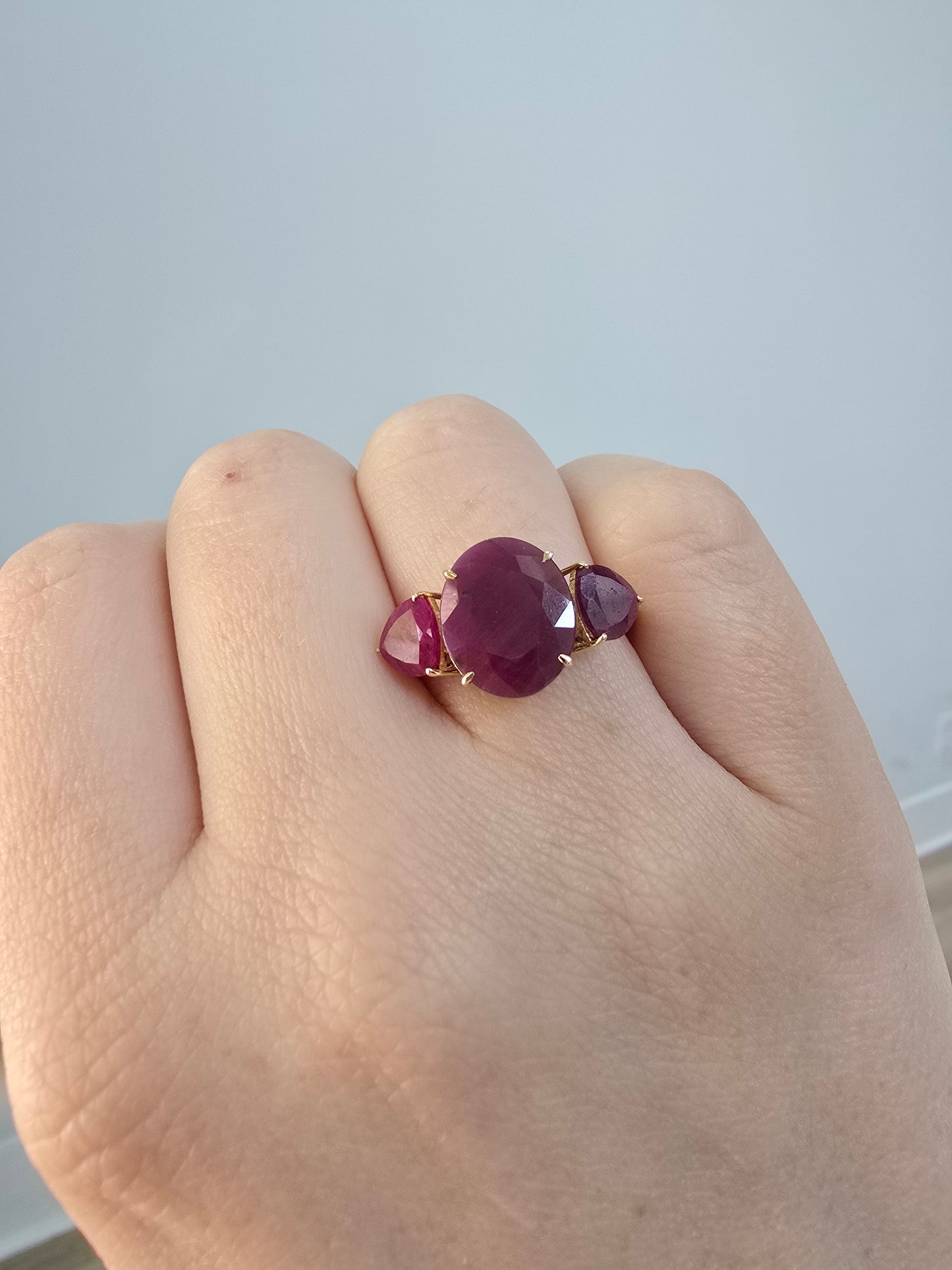 14k Yellow Gold & Ruby Ring