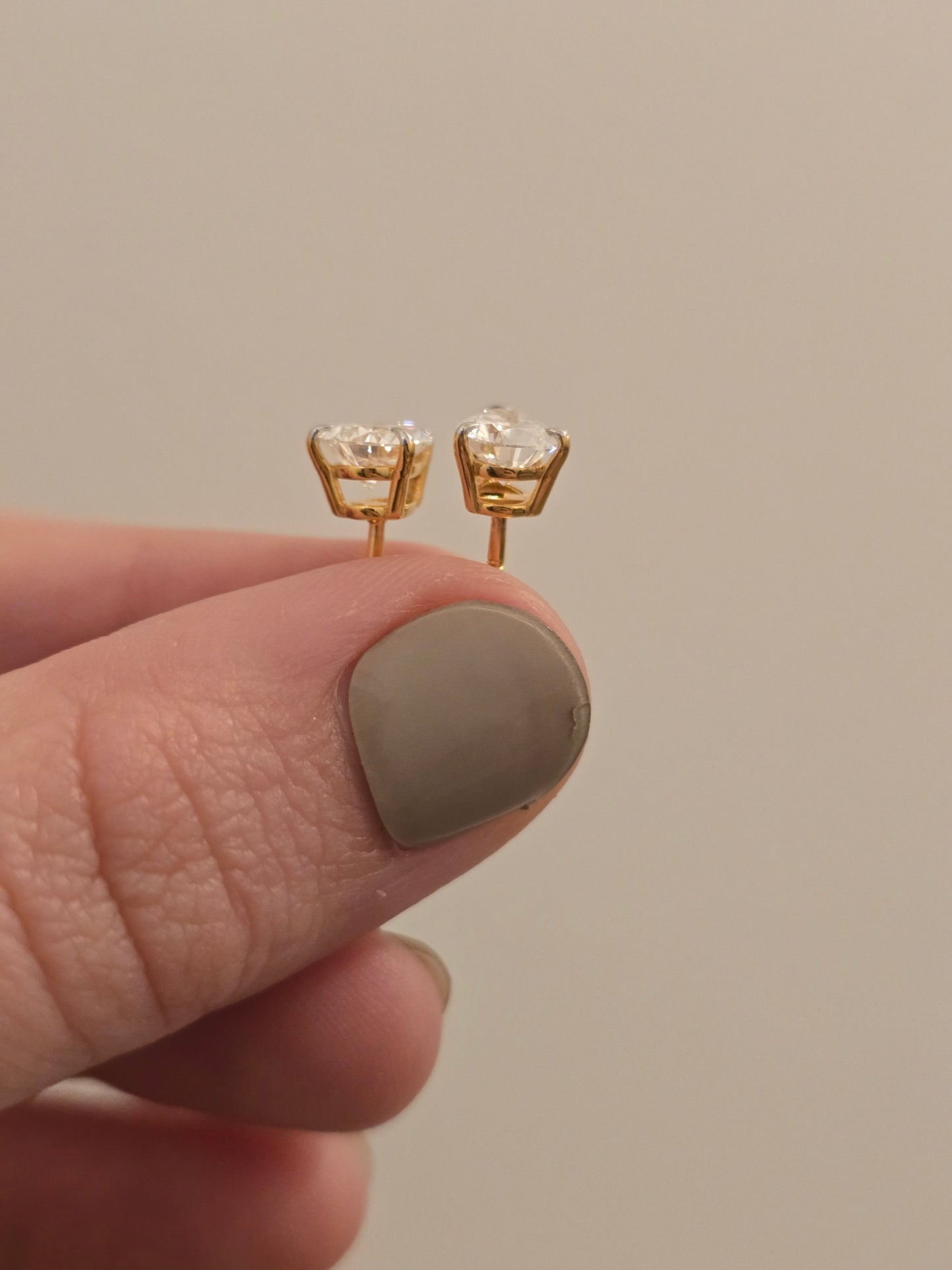 14K Yellow Gold 2.16 CTW Lab Grown Diamond Stud Earrings with IGI Reports