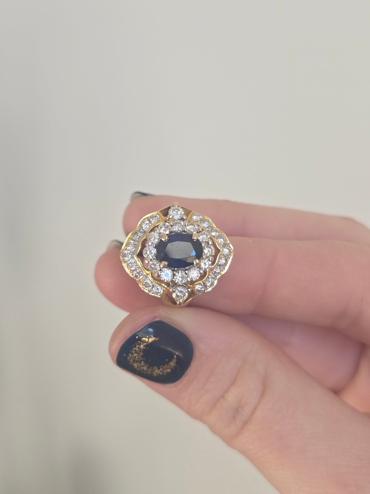 Vintage Sapphire and Diamond Ring