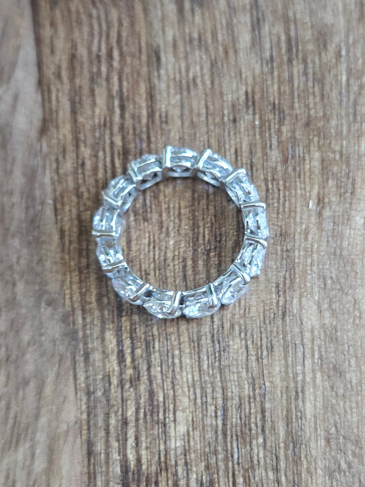 Platinum 6.92ct Lab Diamond Eternity Band