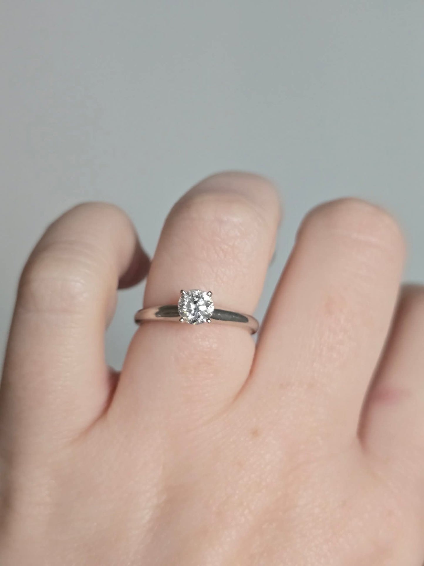 14k White Gold 0.50ct Diamond Solitaire Ring