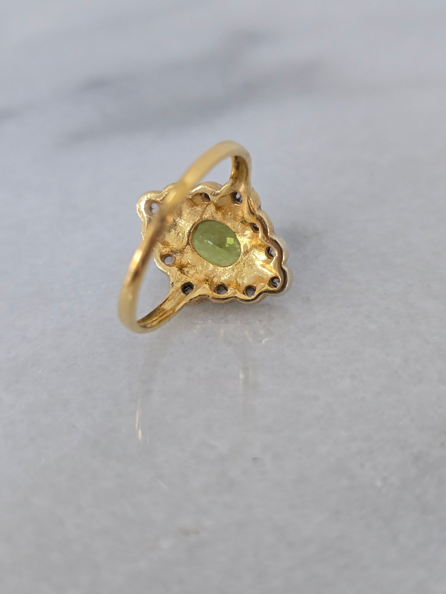 14k Tourmaline and Diamond Ring