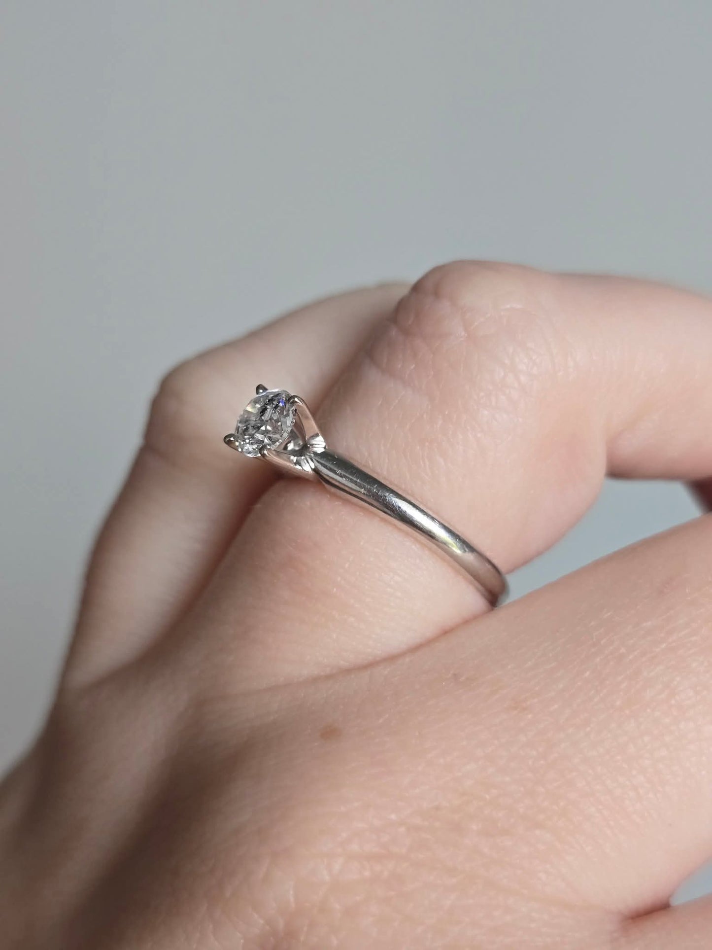 14k White Gold 0.50ct Diamond Solitaire Ring