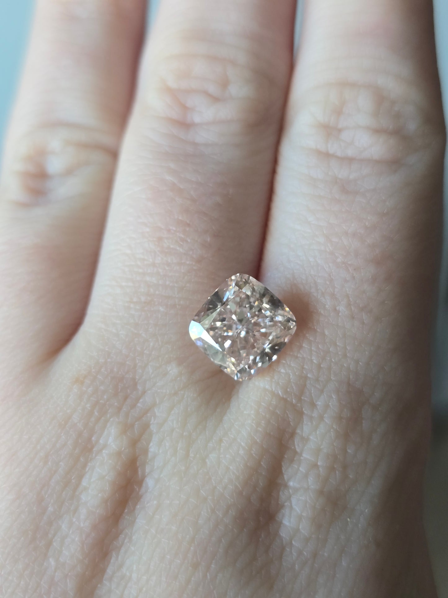 5.09ct Fancy Pink Cushion Lab Grown Diamond