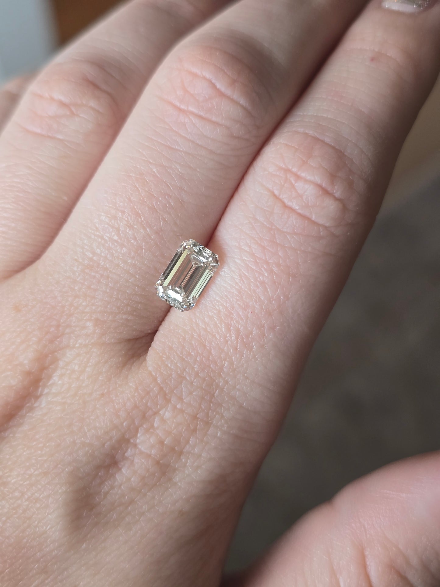 Loose 1.98 CT Emerald Cut Lab Grown Diamond with IGI Report
