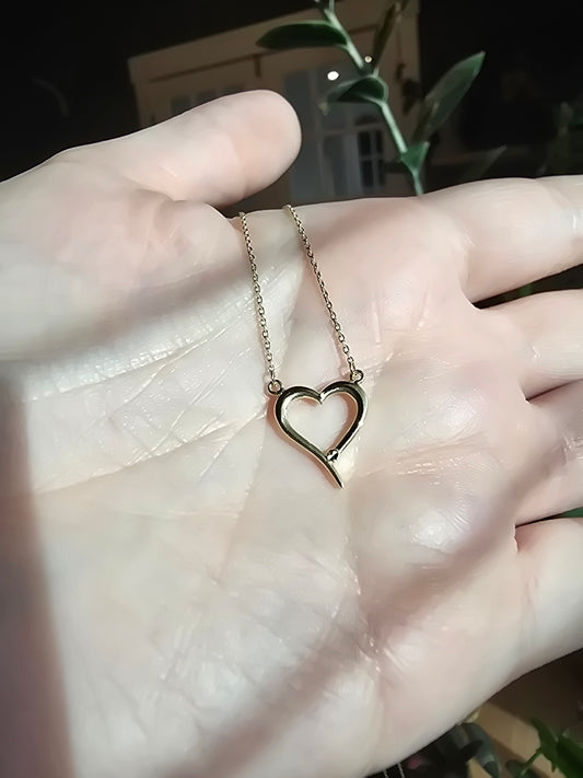 10K Yellow Gold Heart Necklace