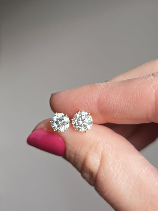 14k 2.1ct Lab Diamond Earrings