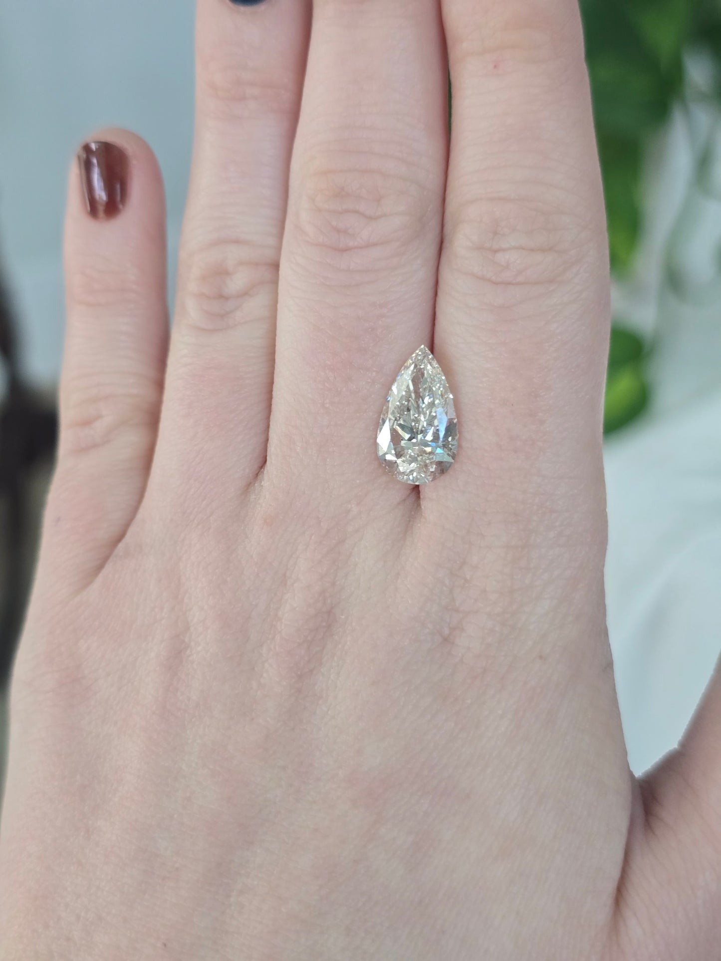 Loose 4.74ct Pear Lab Grown Diamond with IGI Report