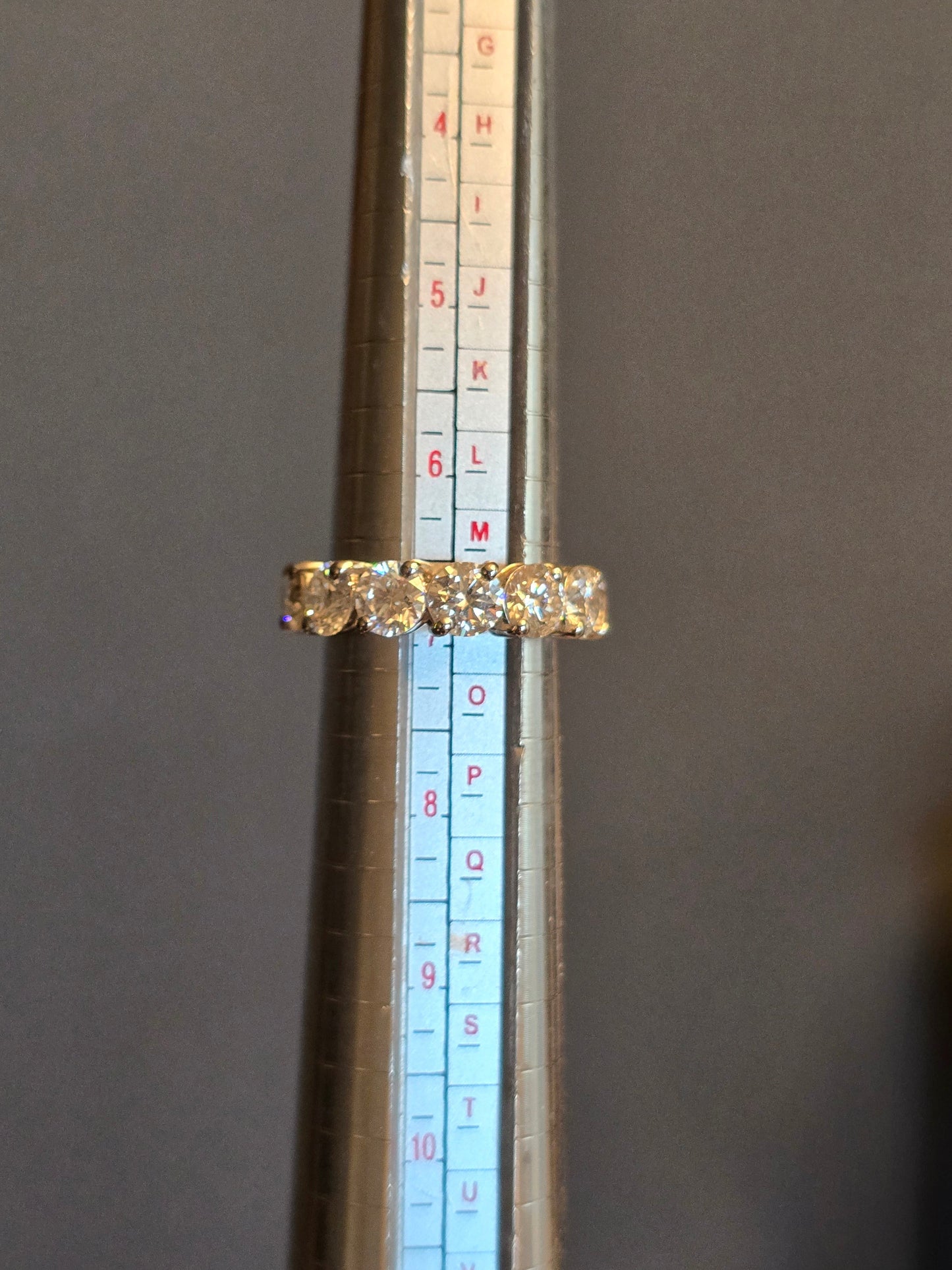 Platinum 6.92ct Lab Diamond Eternity Band