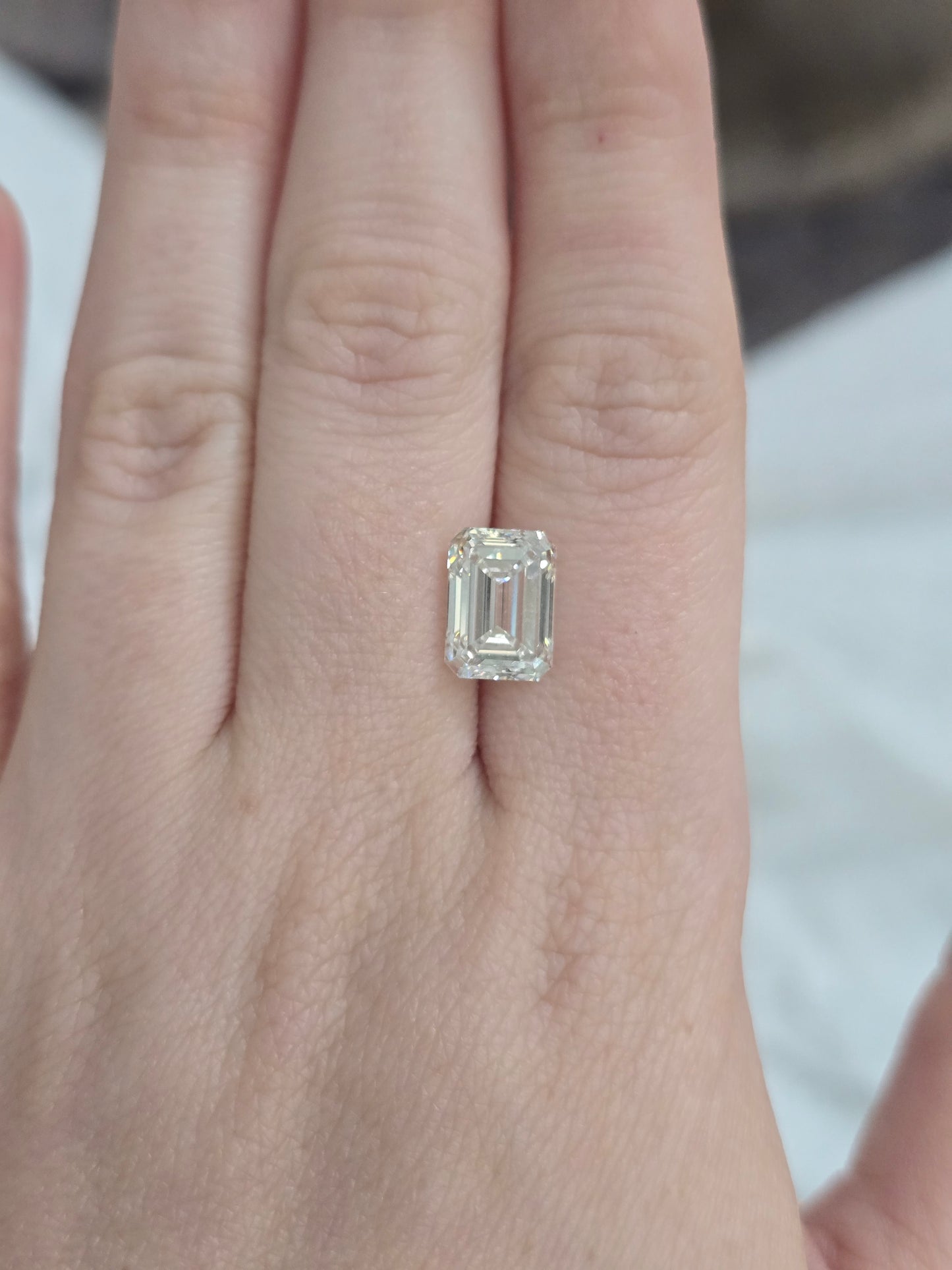 4.26ct Emerald Cut Lab Diamond