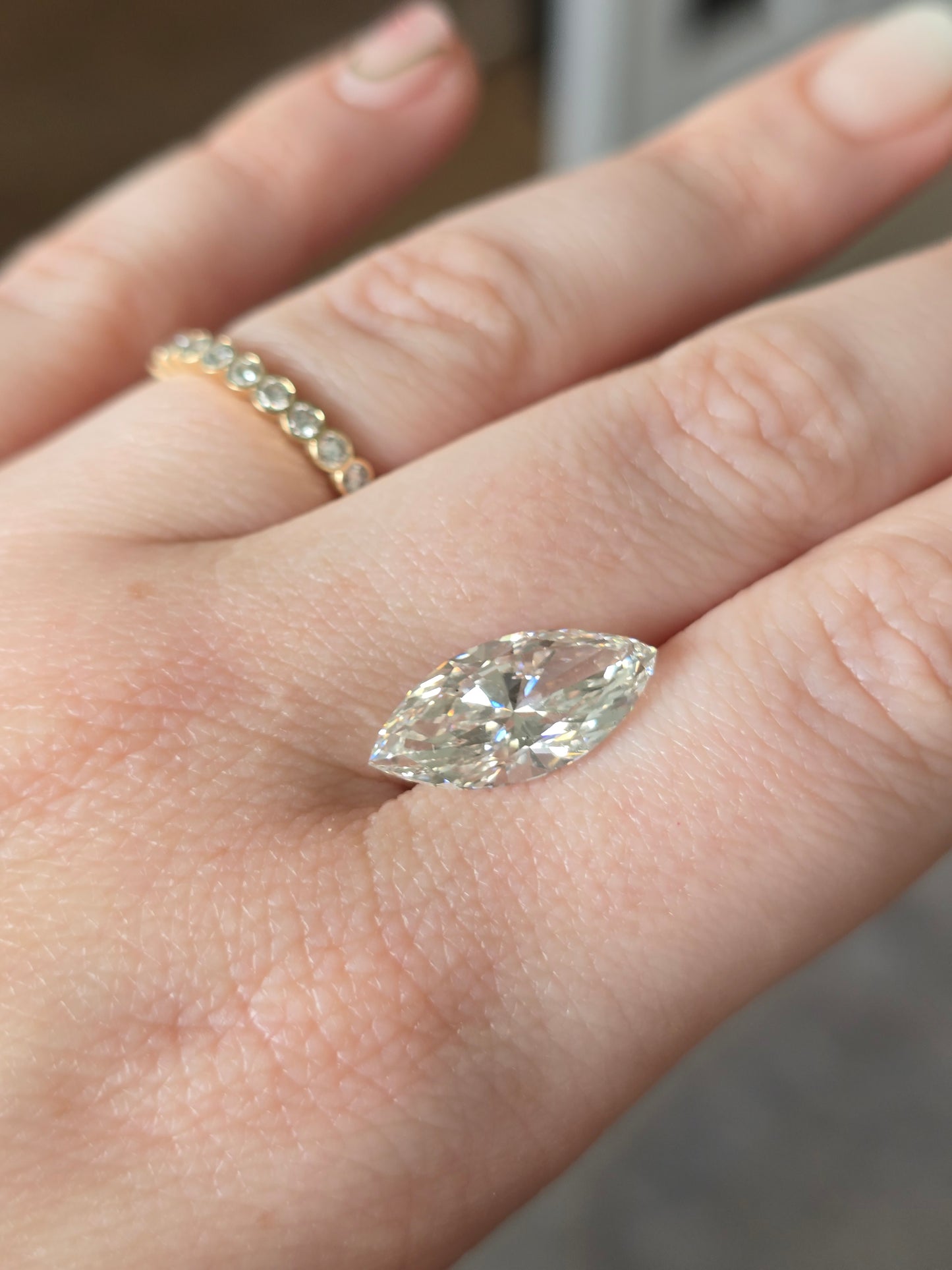 Loose 4.91 CT Marquise Lab Grown Diamond with IGI Report