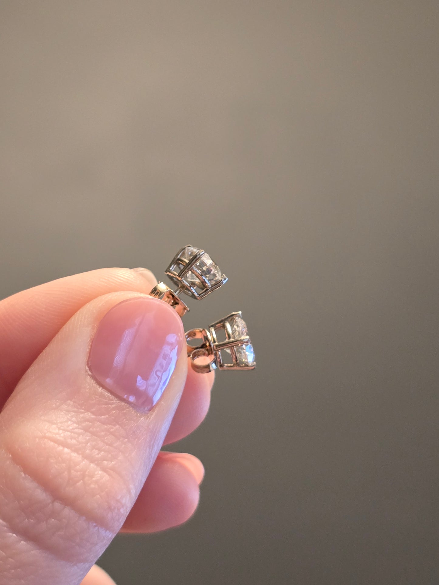 14k White Gold 2.35ct Lab Diamond Studs