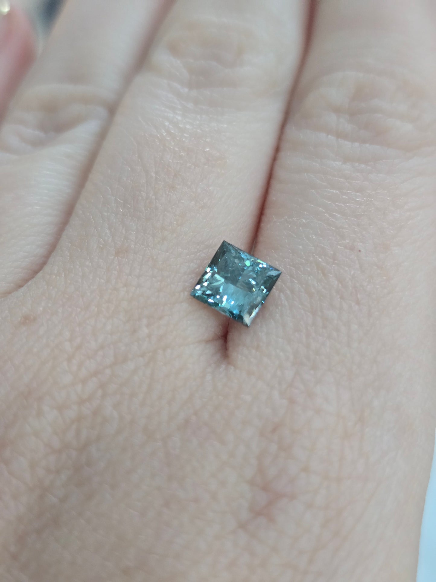 Loose Princess Cut 1.51ct Fancy Blue Lab Diamond