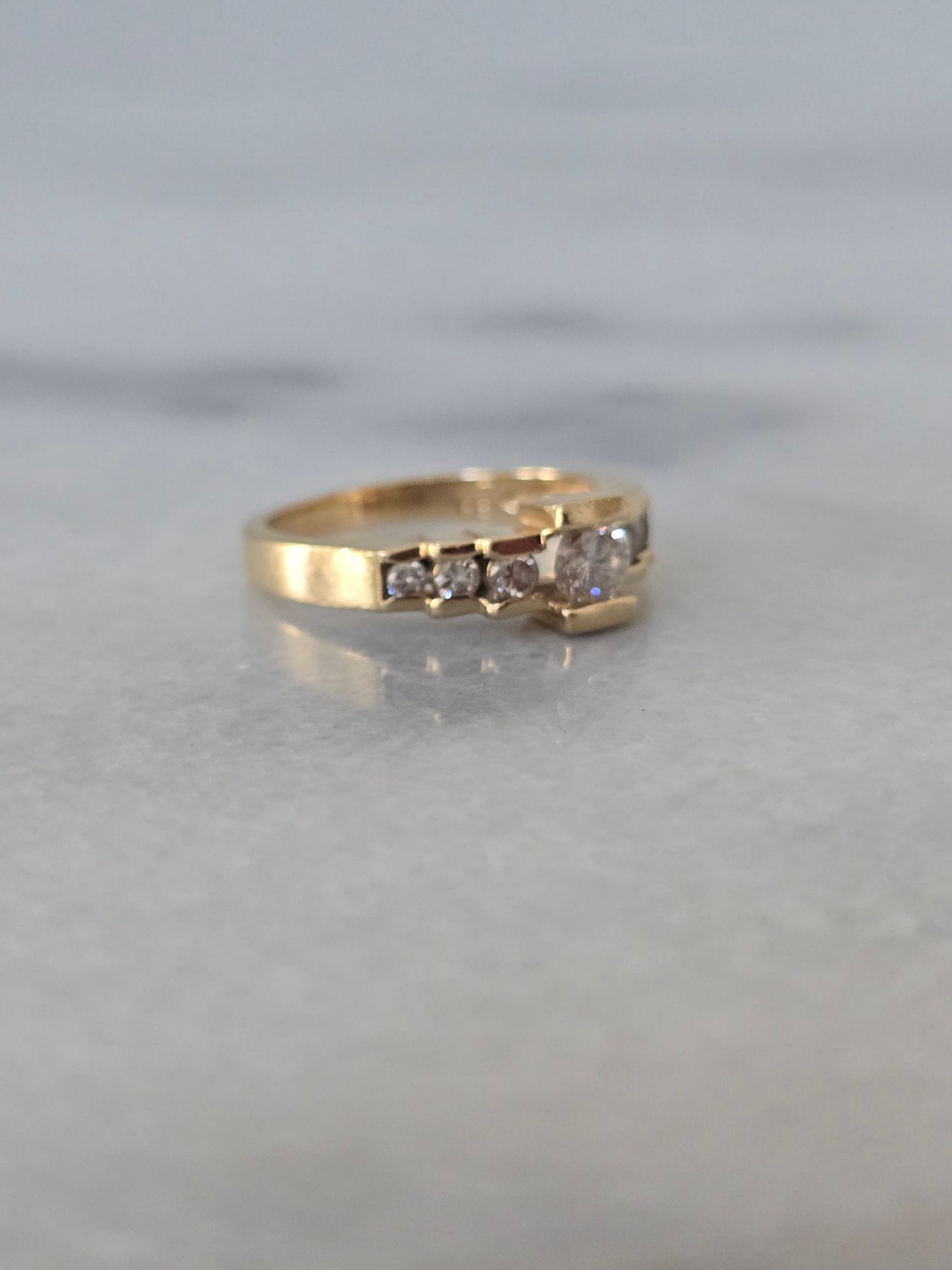 14k Yellow Gold 0.67ct Diamond Ring
