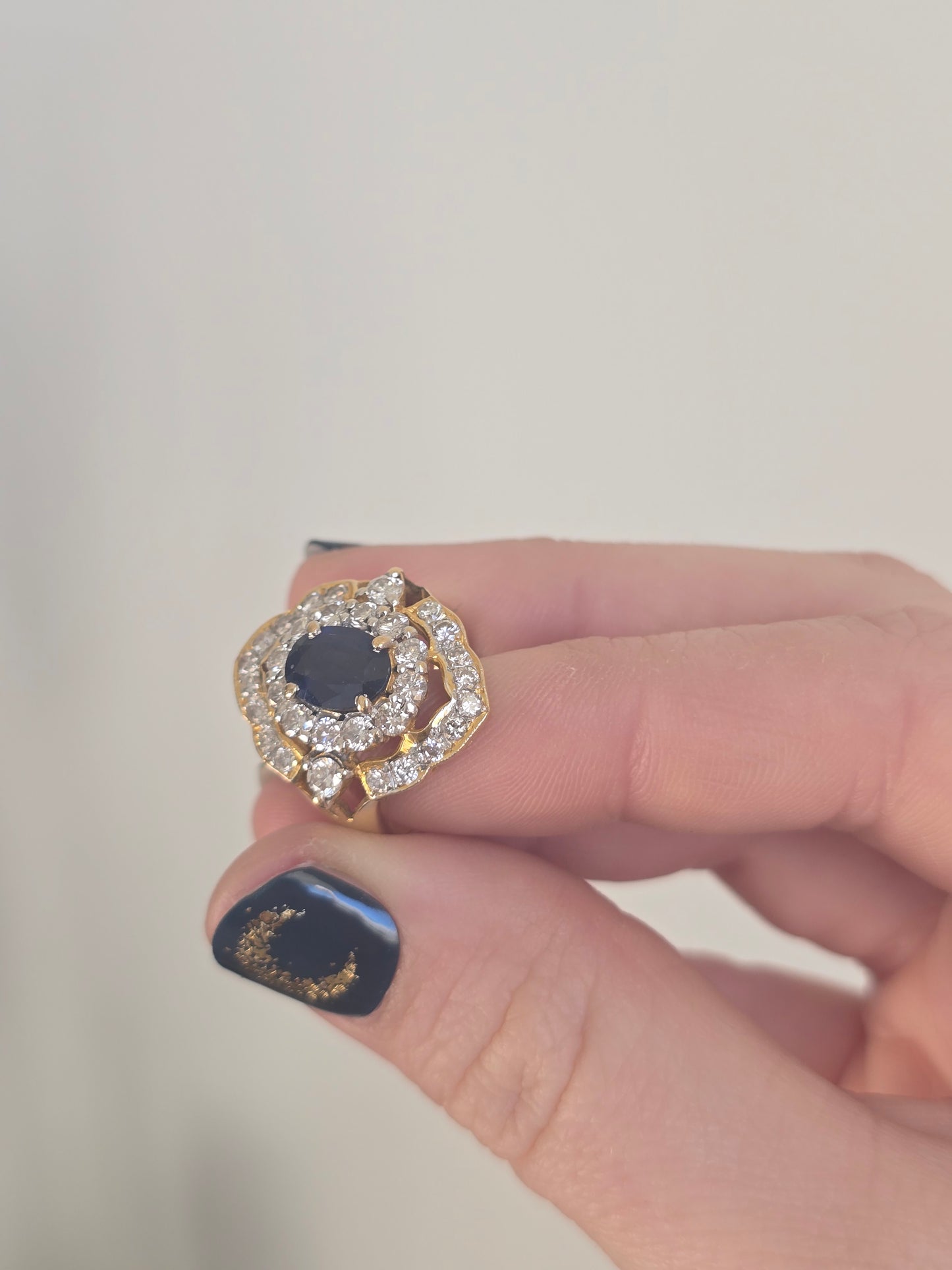 Vintage Sapphire and Diamond Ring