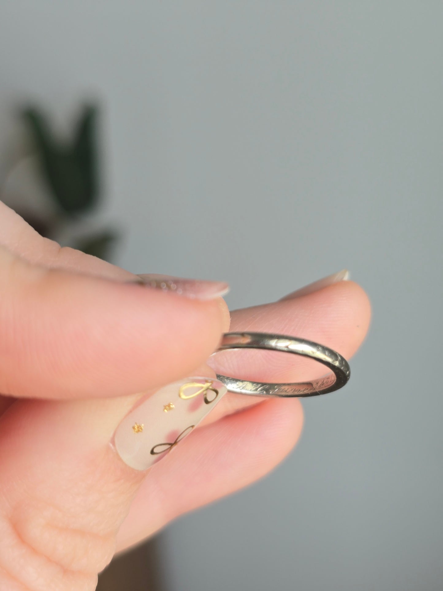 Vintage 18k White Gold Orange Blossom Ring