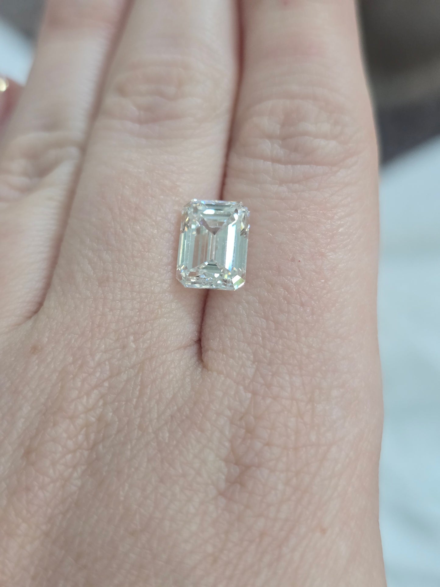 4.26ct Emerald Cut Lab Diamond