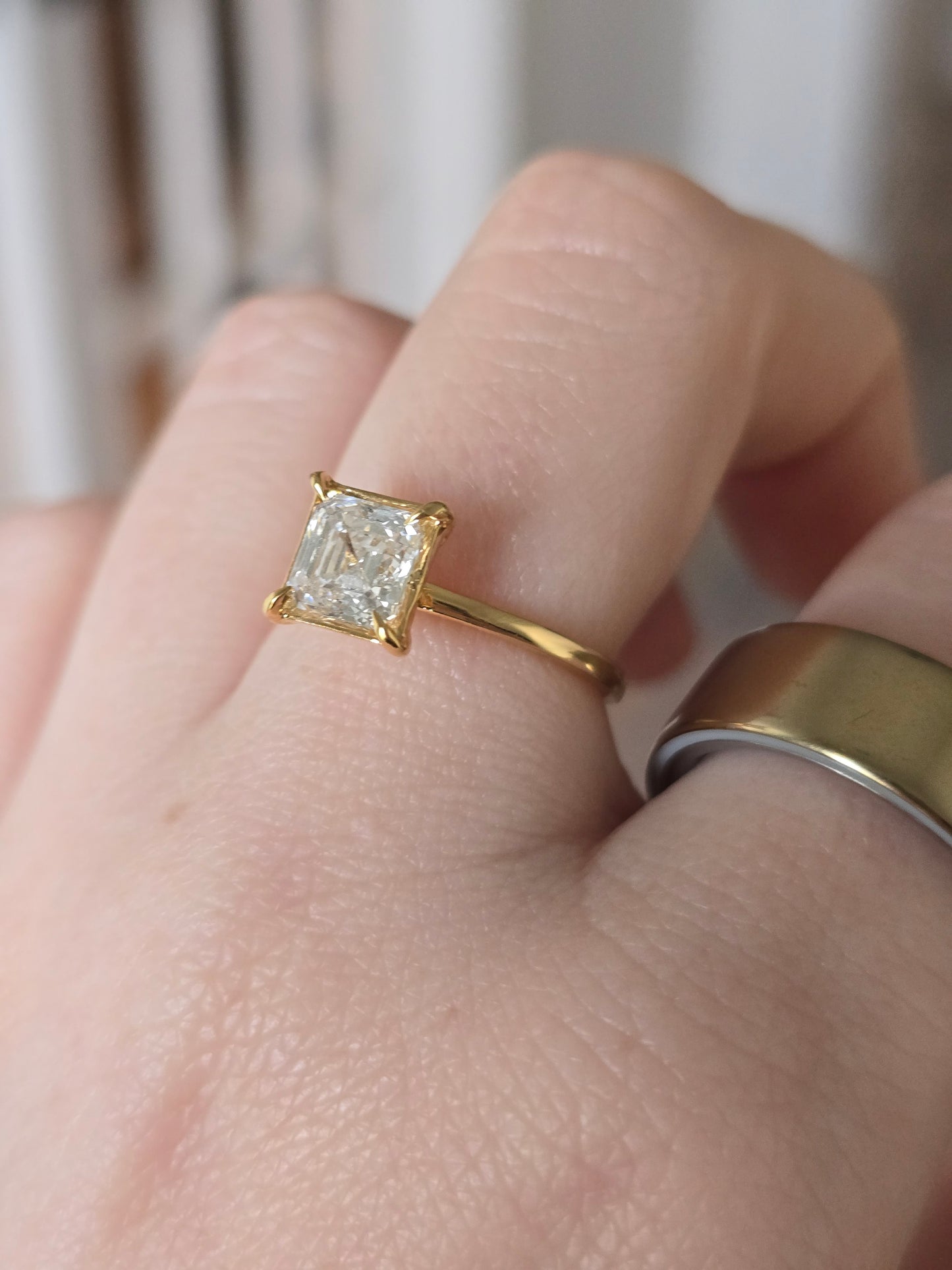 14k Yellow Gold 1.42ct Lab Diamond Solitaire