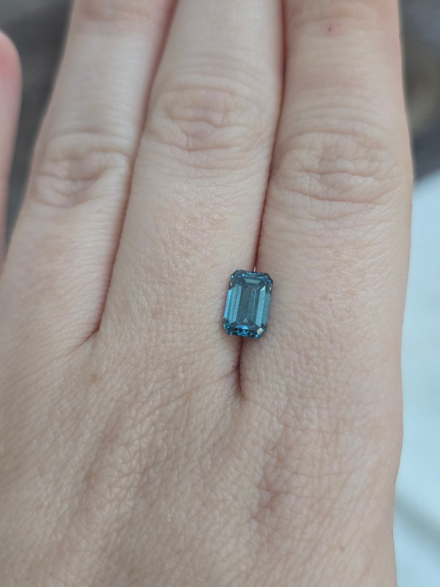 Loose Emerald Cut 1.66ct Fancy Blue Lab Diamond