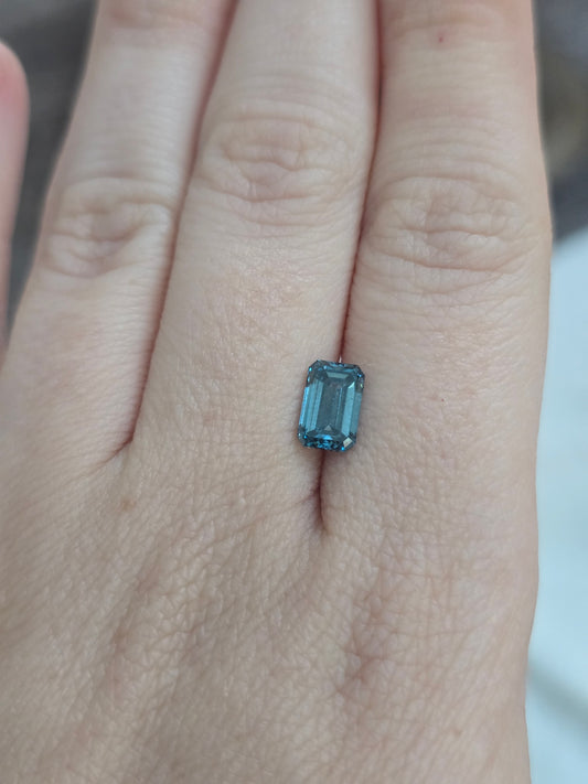 Loose Emerald Cut 1.66ct Fancy Blue Lab Diamond