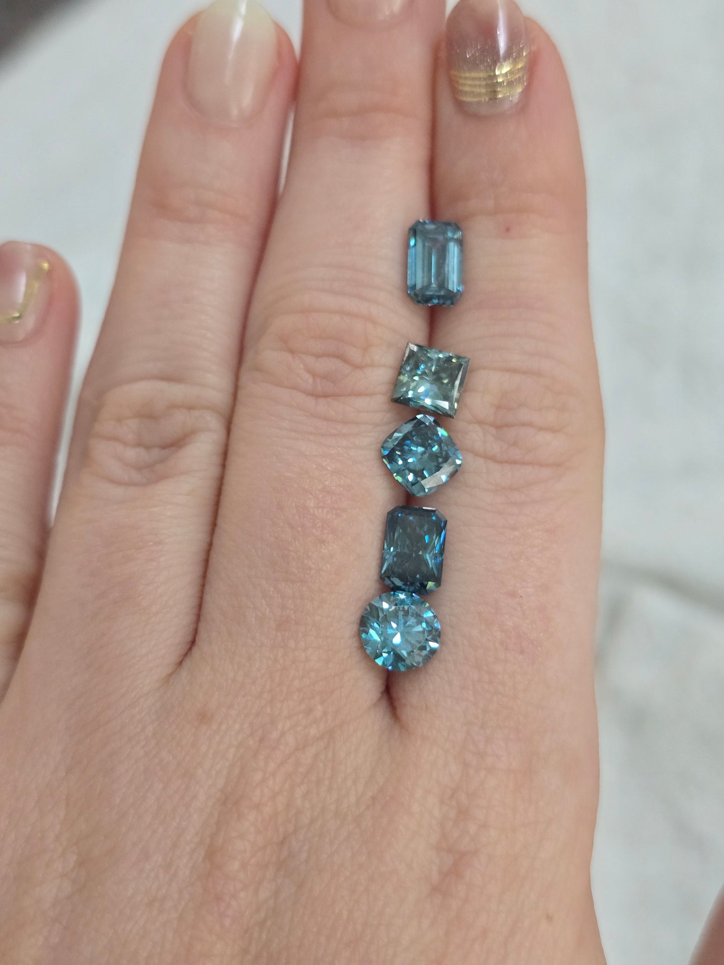 Loose Cushion Cut 1.5ct Fancy Blue Lab Diamond