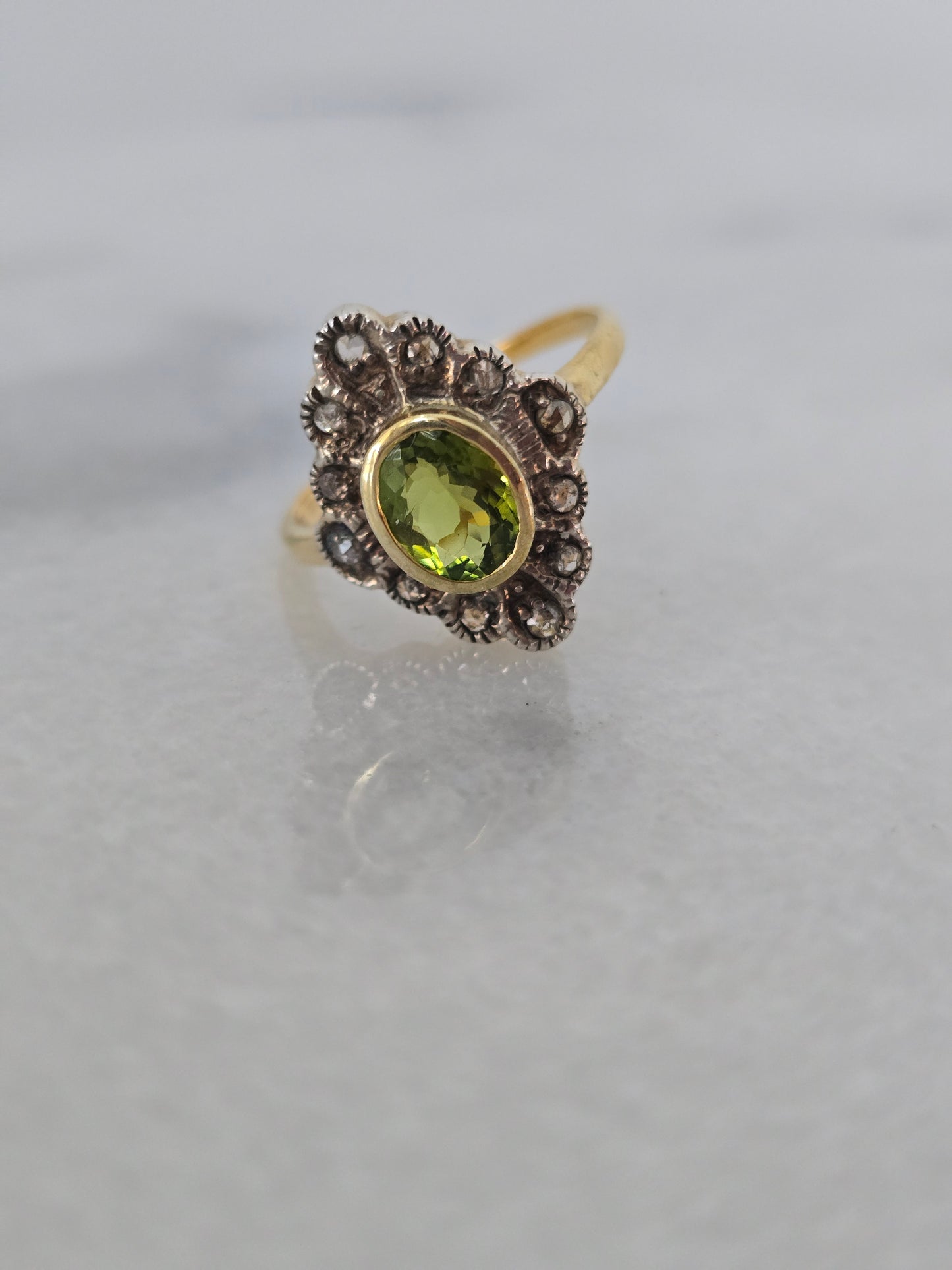 14k Tourmaline and Diamond Ring