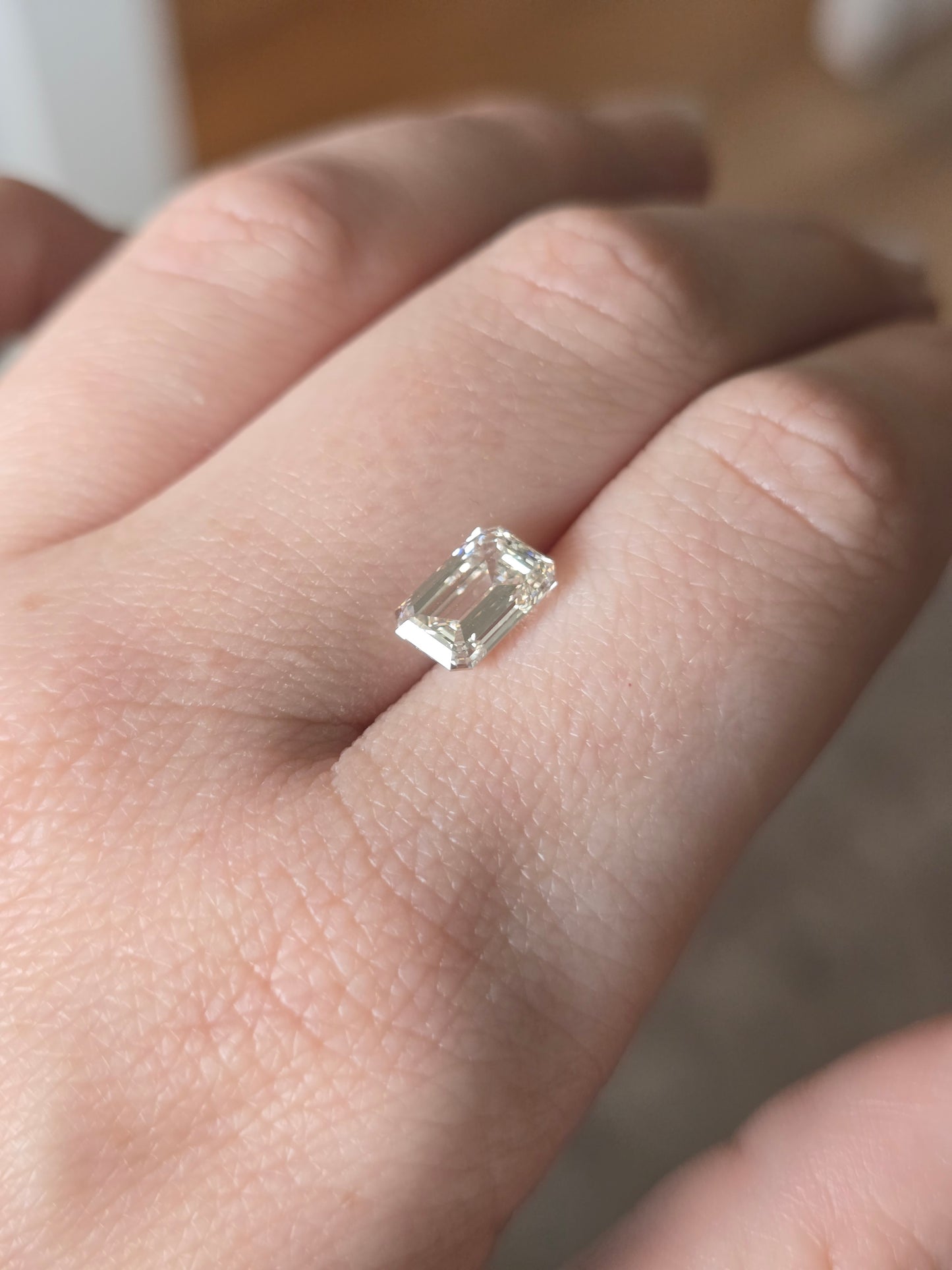 Loose 1.98 CT Emerald Cut Lab Grown Diamond with IGI Report