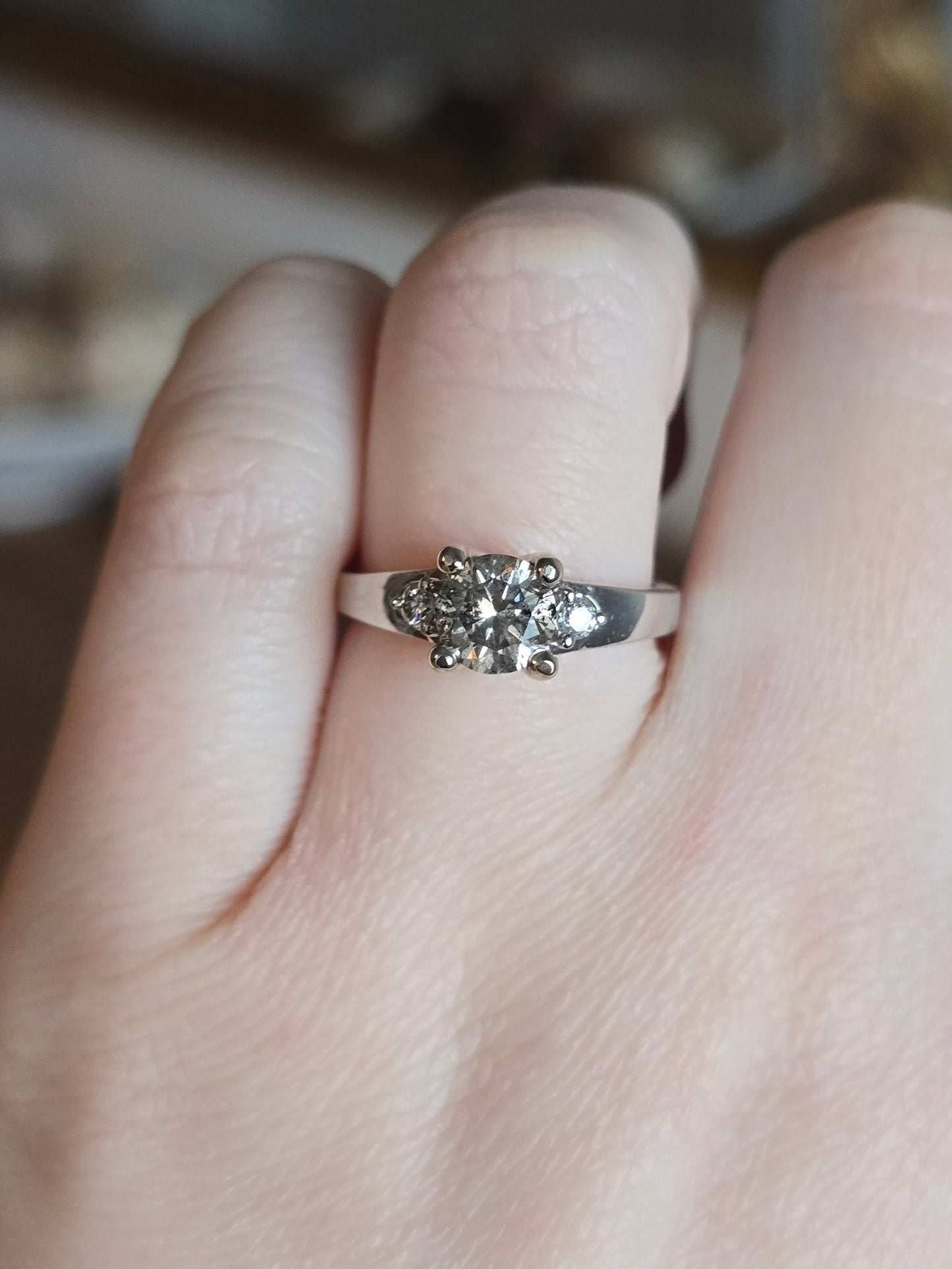 18kt White Gold 1.14ct Natural Diamond Ring