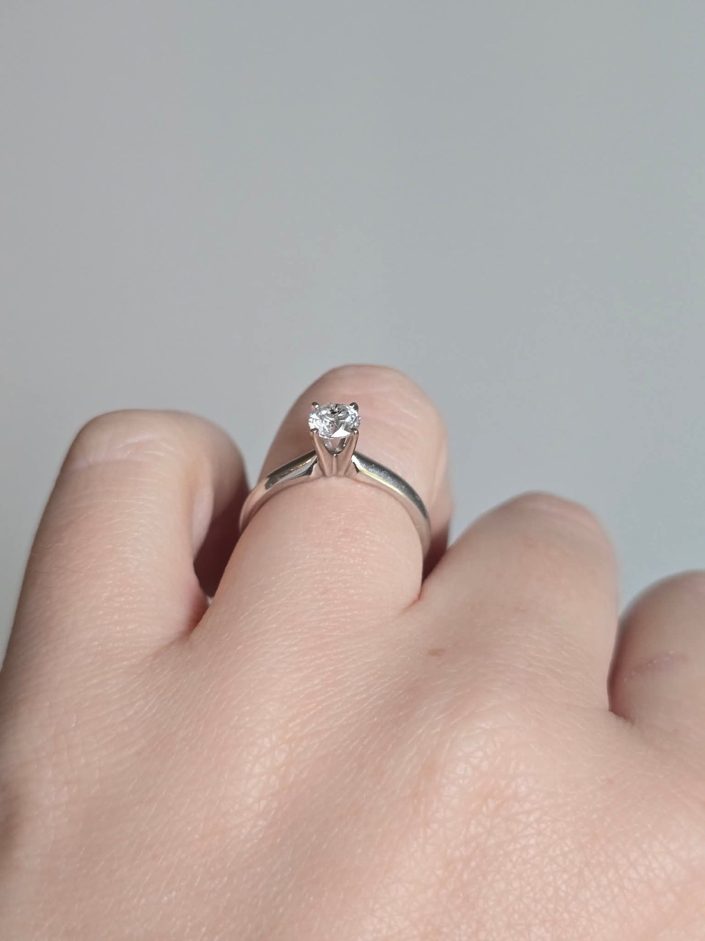 14k White Gold 0.50ct Diamond Solitaire Ring