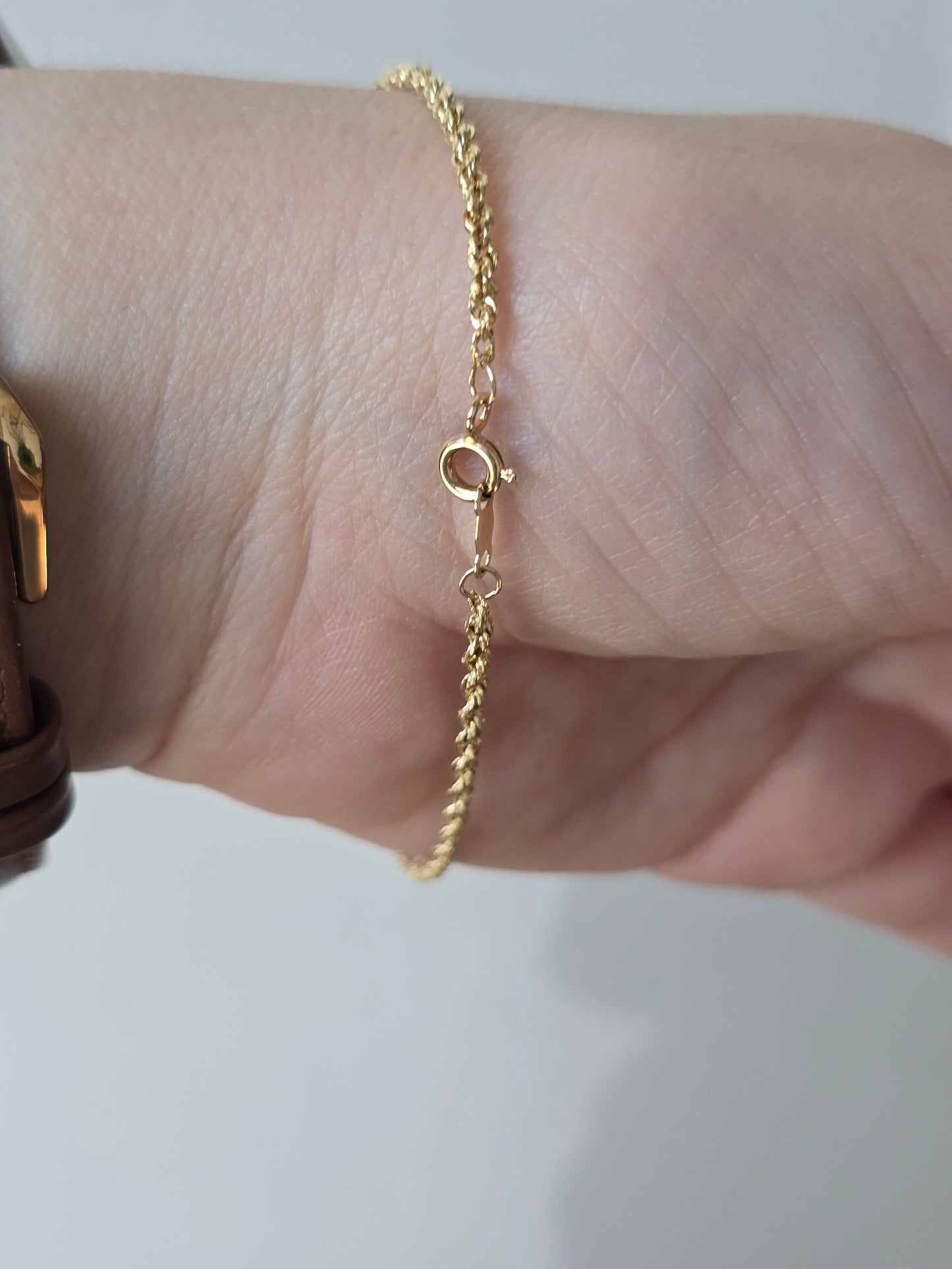 14k Yellow Gold Rope Bracelet