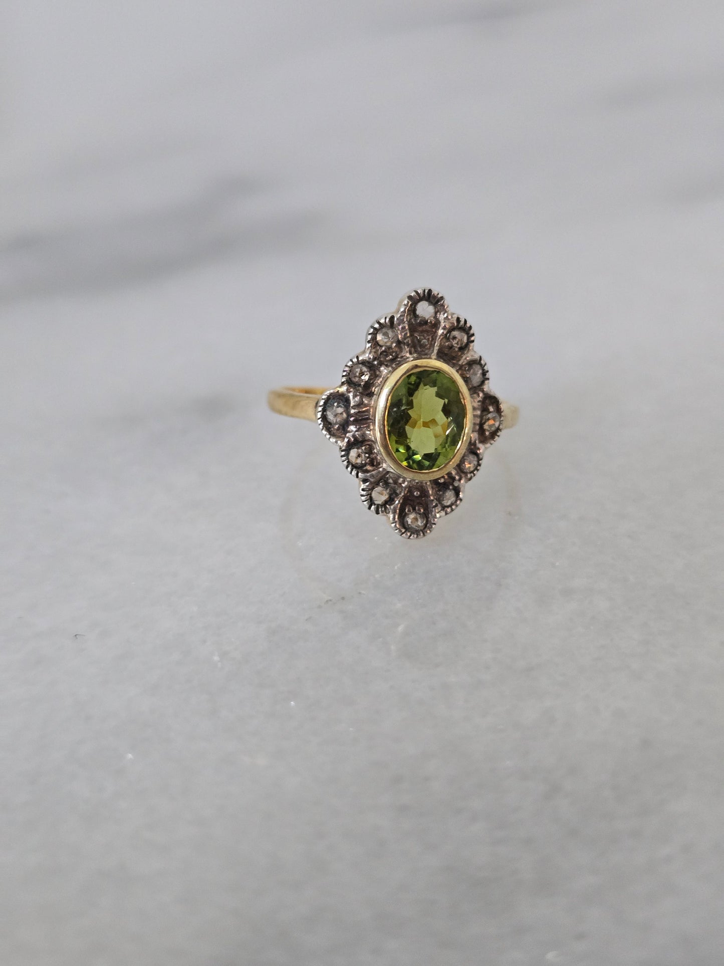 14k Tourmaline and Diamond Ring