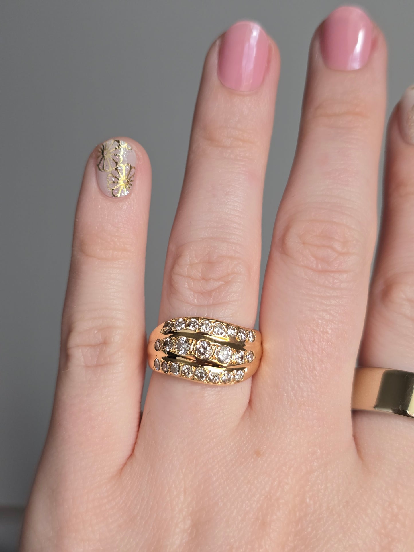 18k Yellow Gold 1ct Natural Diamond Ring