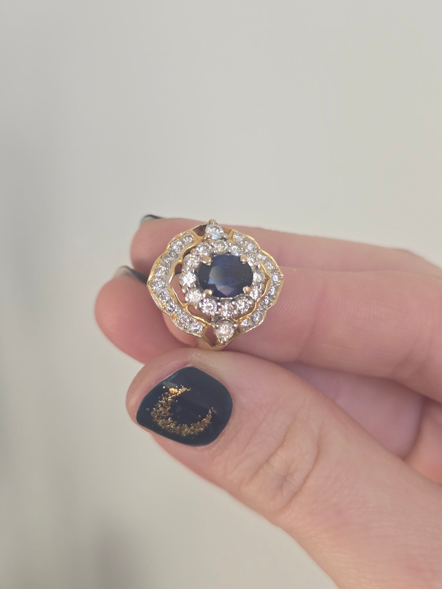 Vintage Sapphire and Diamond Ring