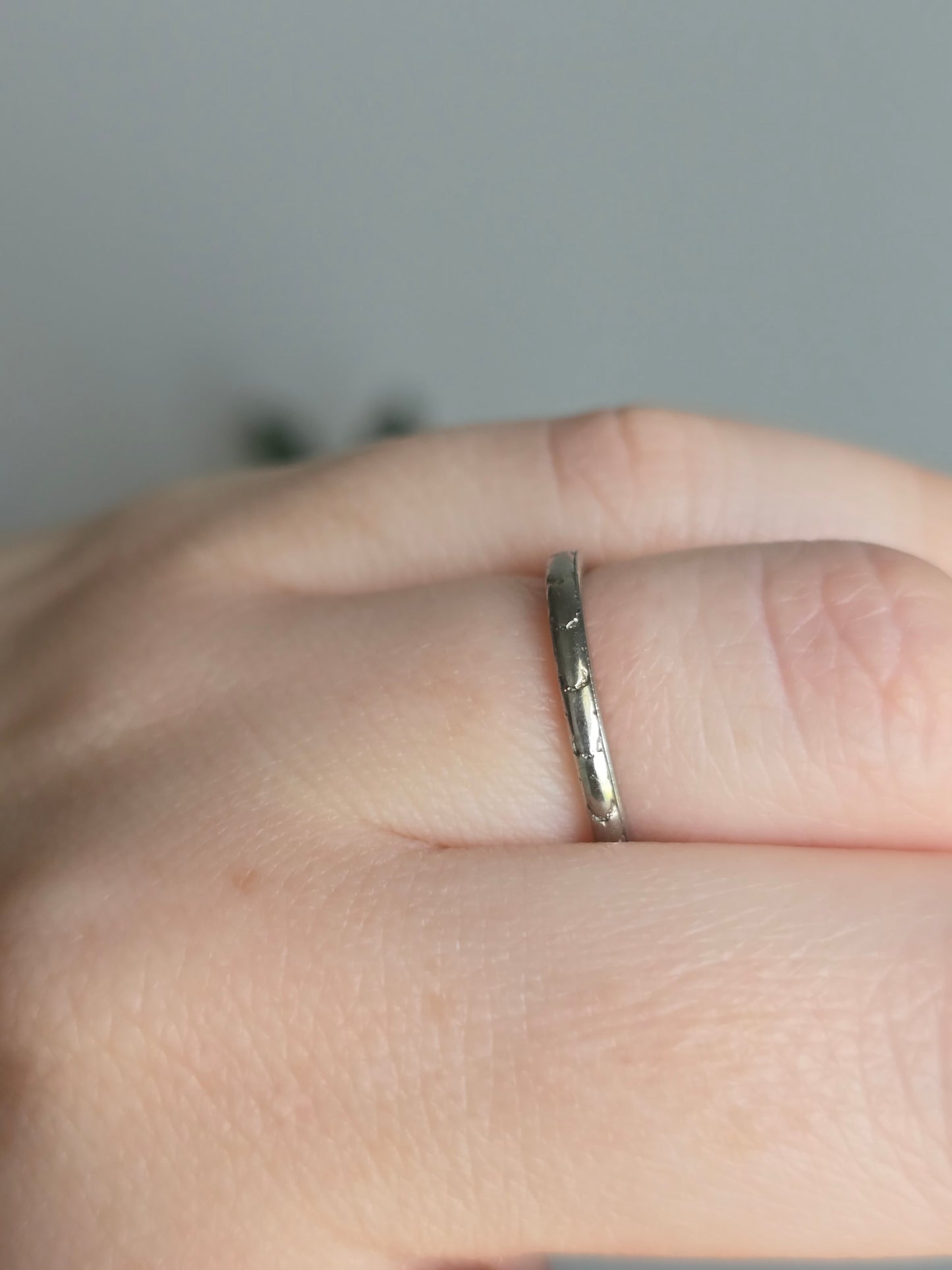 Vintage 18k White Gold Orange Blossom Ring