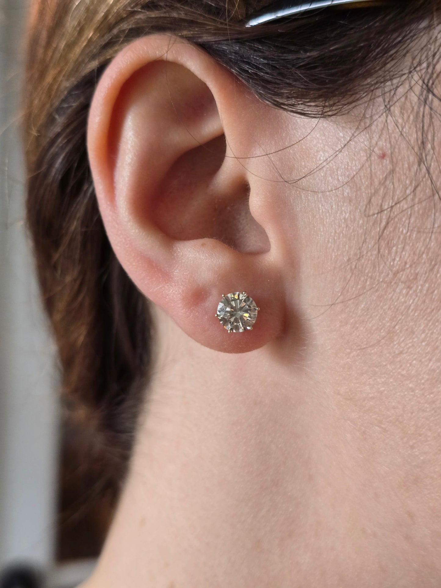 14k 2.1ct Lab Diamond Earrings