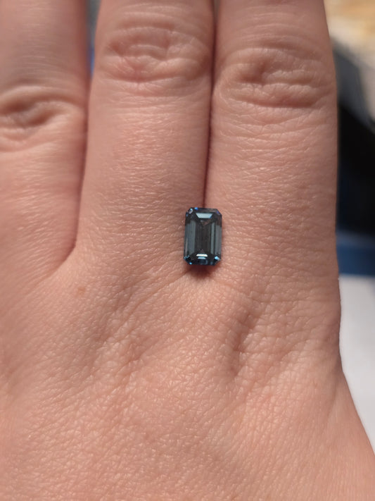 Loose Emerald Cut 1.66ct Fancy Blue Lab Diamond