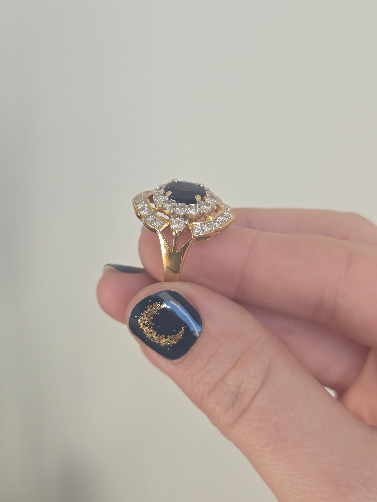 Vintage Sapphire and Diamond Ring