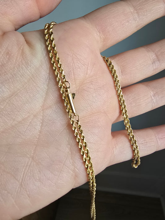 14k Yellow Gold Rope Chain