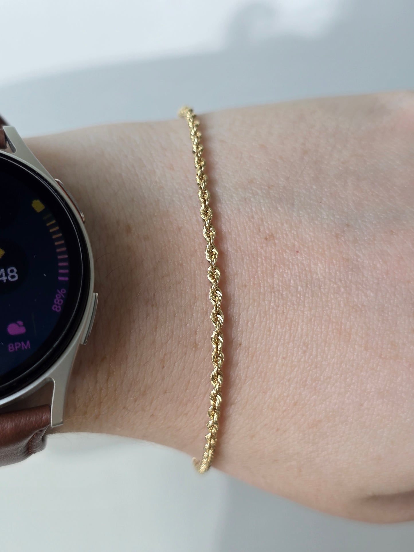 14k Yellow Gold Rope Bracelet