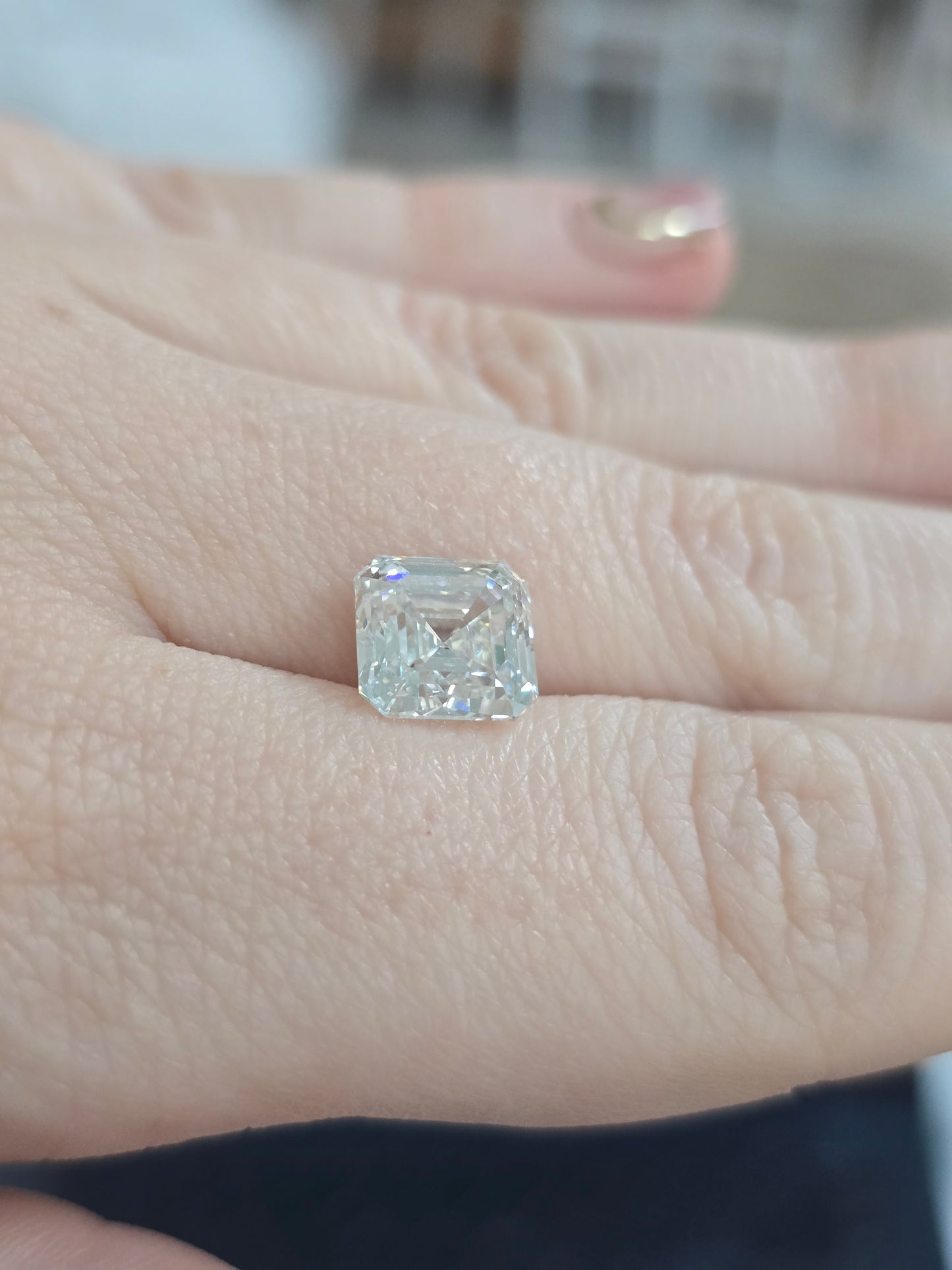 3.61ct Square Emerald Cut Lab Diamond