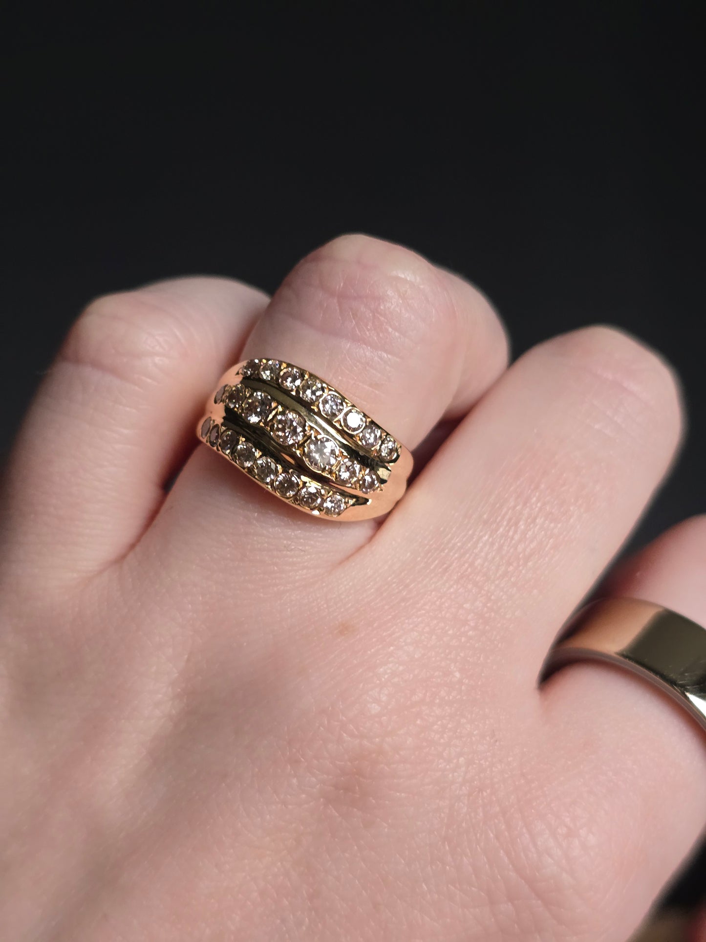 18k Yellow Gold 1ct Natural Diamond Ring