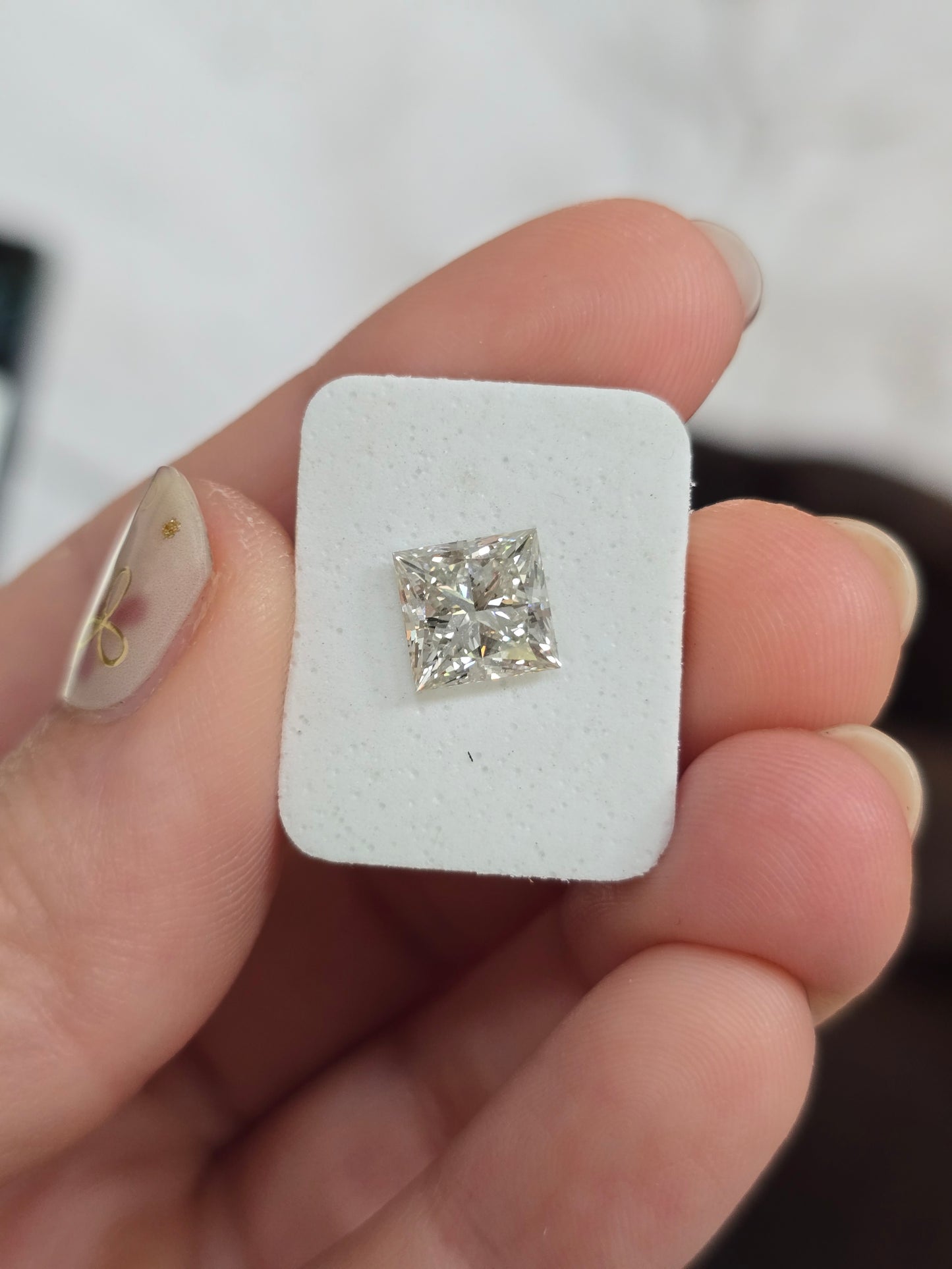 2.69ct Princess Cut Lab Grown Diamond with IGI Report