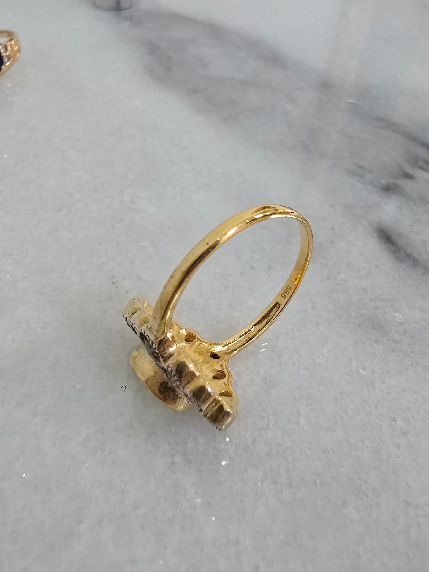 14k Tourmaline and Diamond Ring