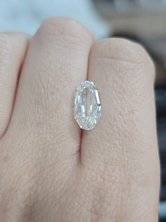 3.56ct Oval Polygon Step Cut Lab Diamond