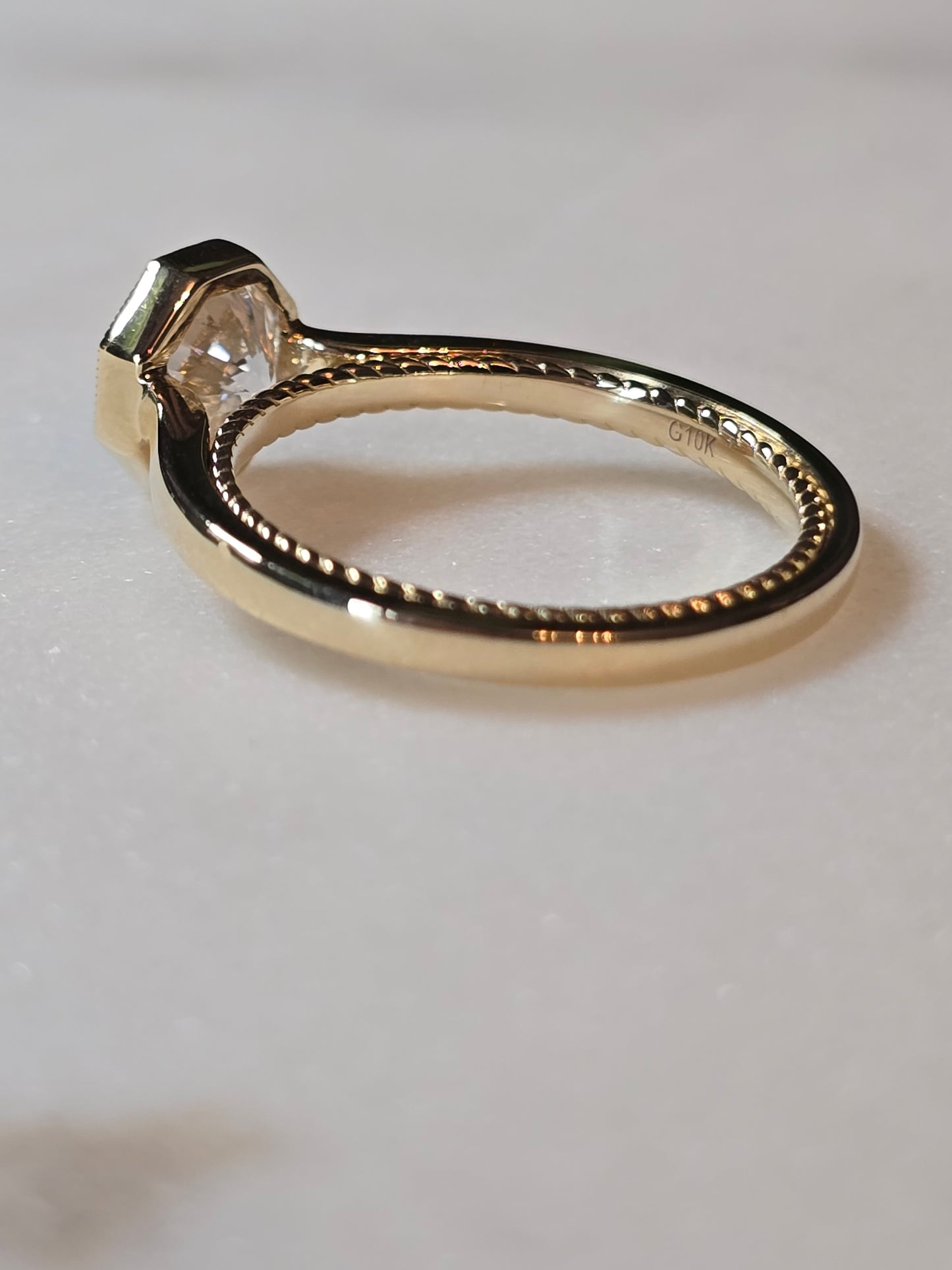10k Yellow Gold 2ct Octagon Ring