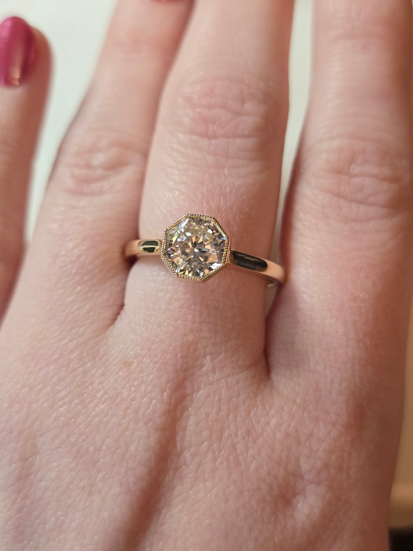 10k Yellow Gold 2ct Octagon Ring