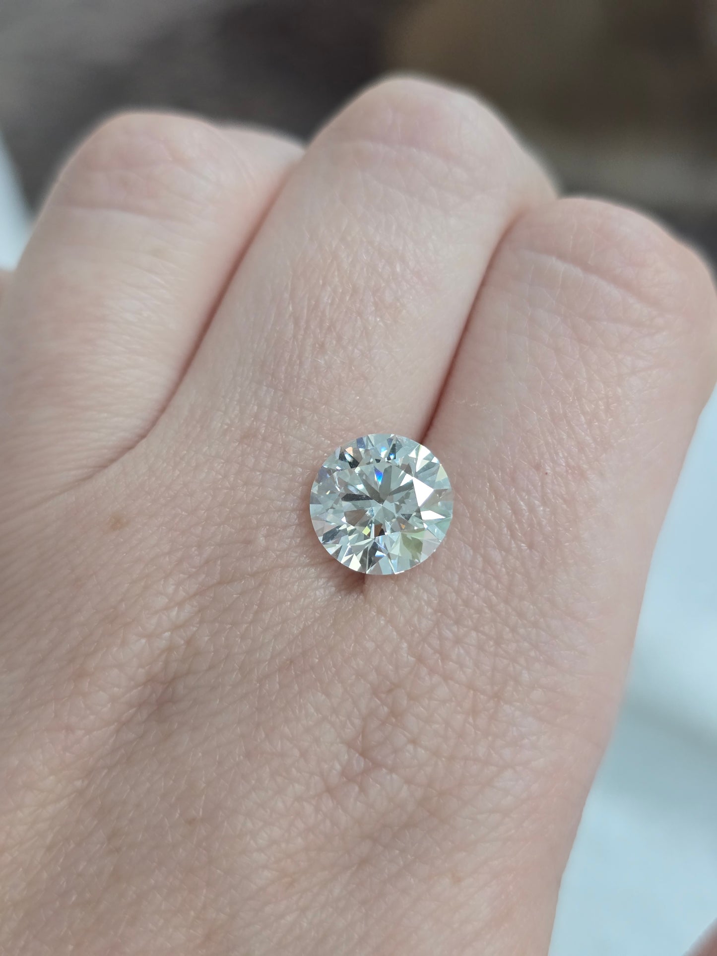 3.91ct Round Cut Lab Diamond